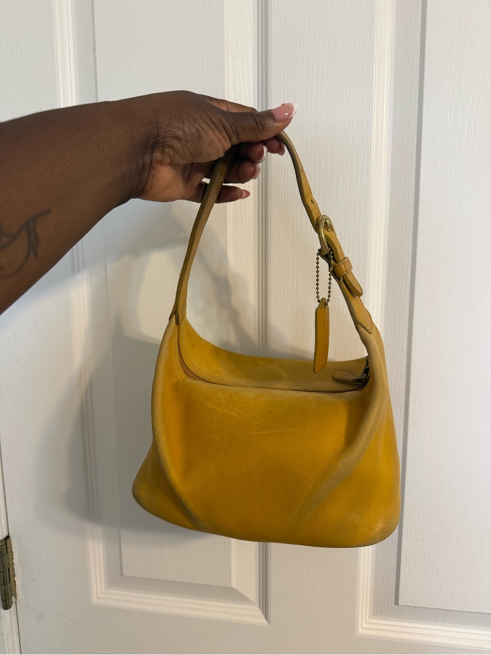 Coach vintage Yellow mini hobo